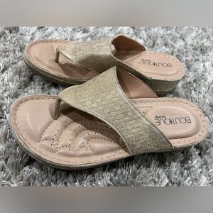 NWOT Corkys boutique sandals. Gold color. Size 9 never worn